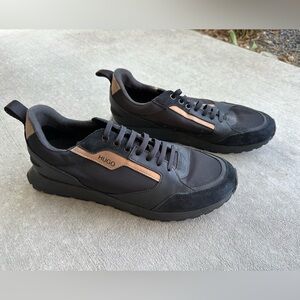 HUGO BOSS Icelin Sneakers Mens Black Trainer Lace Up Casual Size 9 Never Worn!